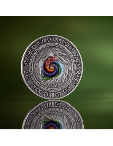DRYAD Nature Spirits 2 Oz Silver Coin 2000 Francs Cameroon 2025 - Coins & More - Cameroun