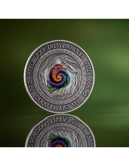 DRYAD Nature Spirits 2 Oz Silver Coin 2000 Francs Cameroon 2025 - Coins & More - Cameroun