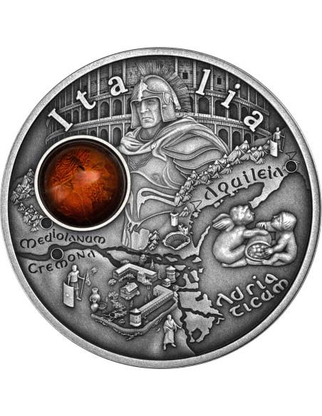 AMBER ROUTE : ITALIA Silver Coin 1$ Niue 2025 - Coins & More - Niue