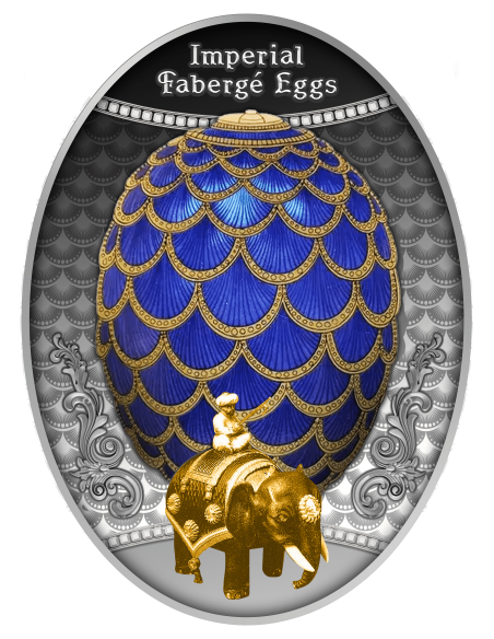 PINECONE EGG Faberge Silver Coin 1$ Niue 2021 - Coins & More - Niue
