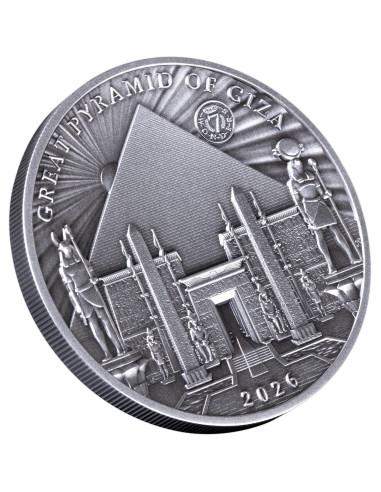 THE GREAT PYRAMIDS OF GIZA 100g Silver Coin 10$ Solomon Islands 2026 - Coins & More - Isole Salomone