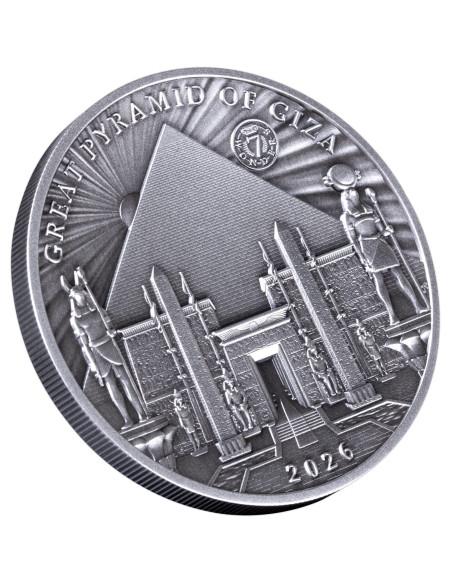 THE GREAT PYRAMIDS OF GIZA 100g Silver Coin 10$ Solomon Islands 2026 - Coins & More - Isole Salomone