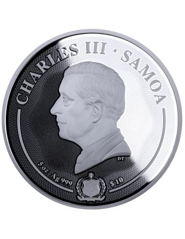 THE WOLF Majestic Wildlife 5 Oz Silver Coin 10$ Samoa 2026 - Coins & More - Samoa