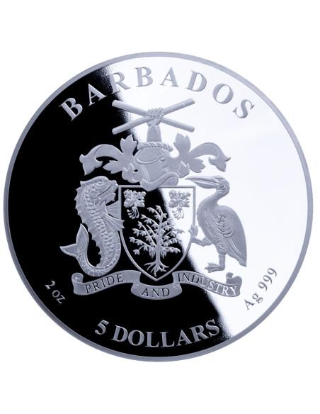 MONOPOLY JACKPOT 2 Oz Silver Coin 5$ Barbados - Coins & More - Barbade