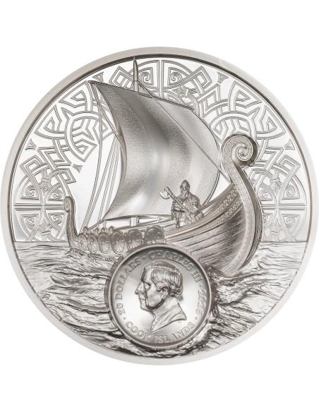 SAVAGE VIKINGS Legends 3 Oz Silver Coin 20$ Cook Islands 2025 - Coins & More - Cook Islands