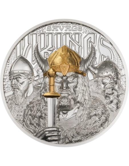 SAVAGE VIKINGS Legends 3 Oz Silver Coin 20$ Cook Islands 2025 - Coins & More - Cook Islands