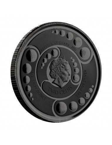 ALIEN 4 COINS SET Silver & Rhodium Glow in Dark Coin 2 Cedis Ghana 2021 - Coins & More - Africa