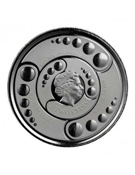 ALIEN 4 COINS SET Silver & Rhodium Glow in Dark Coin 2 Cedis Ghana 2021 - Coins & More - Africa