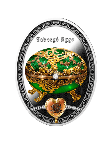ROCAILLE EGG Faberge Eggs Silver Coin 1$ Niue 2025 - Coins & More - Niue