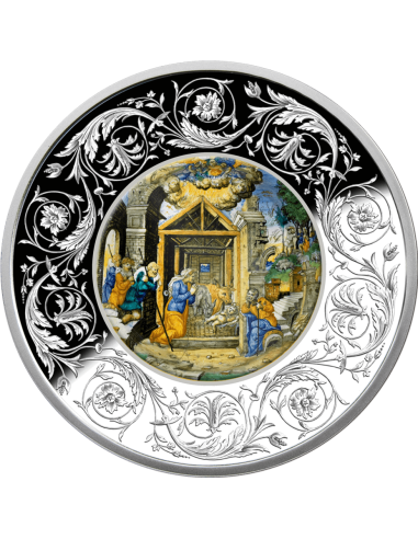 ADORATION OF THE SHEPHERDS Maiolica 1 Oz Silver Coin 5€ Euro Malta 2025 - Coins & More - Europa