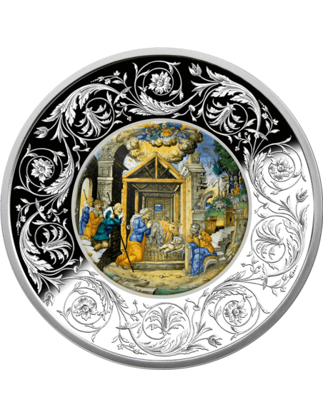 ADORATION OF THE SHEPHERDS Maiolica 1 Oz Silver Coin 5€ Euro Malta 2025 - Coins & More - Europa