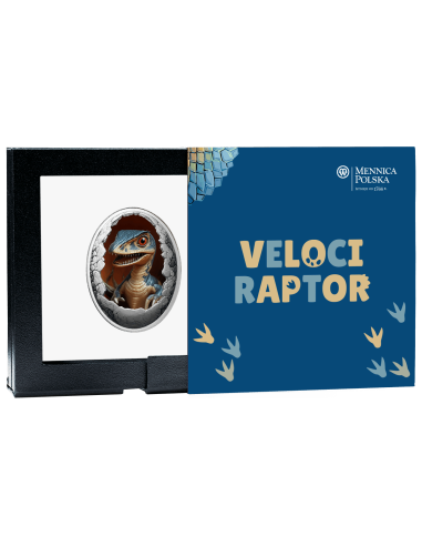 VELOCIRAPTOR Dinosauria Silver Coin 500 Francs Cameroon 2025 - Coins & More - Camerun
