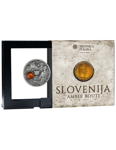 AMBER ROUTE : SLOVENIA Silver Coin 1$ Niue 2025 - Coins & More - Niue
