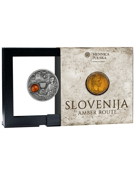 AMBER ROUTE : SLOVENIA Silver Coin 1$ Niue 2025 - Coins & More - Niue