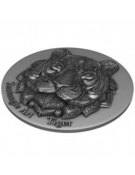 TIGER Zentangle Art 2 Oz Silver Coin 5$ Niue 2021 - Coins & More - Nouveautés