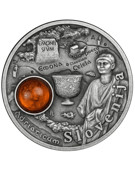 AMBER ROUTE : SLOVENIA Silver Coin 1$ Niue 2025 - Coins & More - Niue