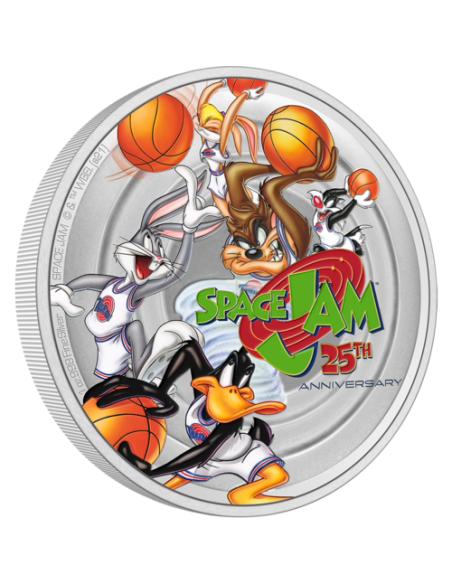 SPACE JAM 25th Anniversary Silver Coin 2$ Dollars Niue 2021 - Coins & More - Niue