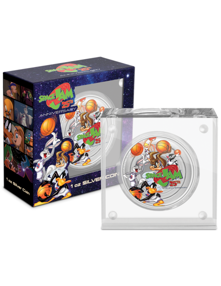 SPACE JAM 25th Anniversary Silver Coin 2$ Dollars Niue 2021 - Coins & More - Niue