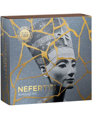 NEFERTITI Kintsugi Art 2 Oz Silver Coin 2000 Francs Cameroon 2026 - Coins & More - Kamerun