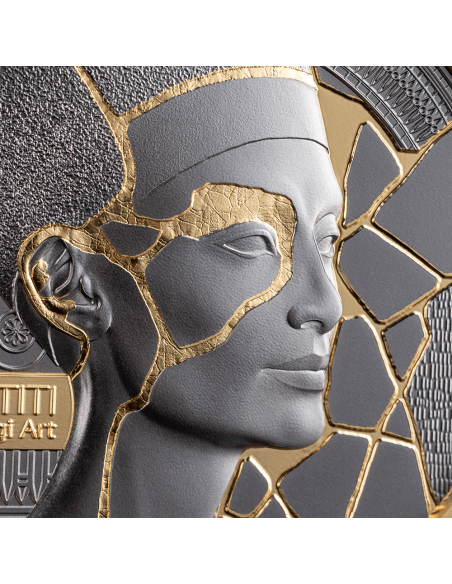 NEFERTITI Kintsugi Art 2 Oz Silver Coin 2000 Francs Cameroon 2026 - Coins & More - Kamerun