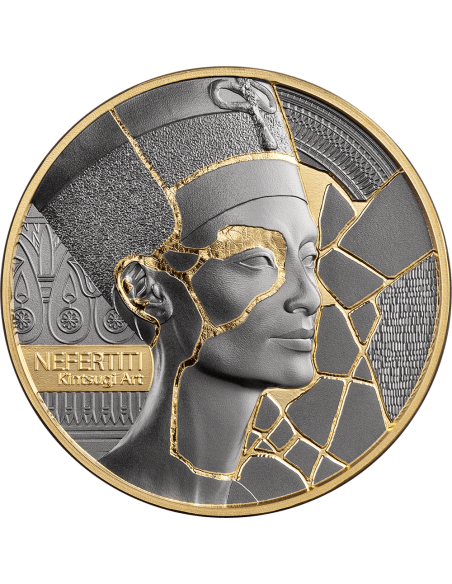 NEFERTITI Kintsugi Art 2 Oz Silver Coin 2000 Francs Cameroon 2026 - Coins & More - Kamerun