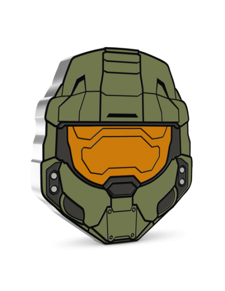 MASTER CHIEF HELMET - Halo 1 Oz Silver Coin 2$ Dollars Niue 2021 - Coins & More - Niue