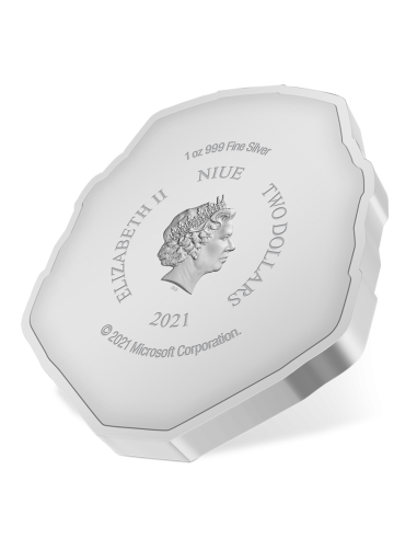 MASTER CHIEF HELMET - Halo 1 Oz Silver Coin 2$ Dollars Niue 2021 - Coins & More - Niue