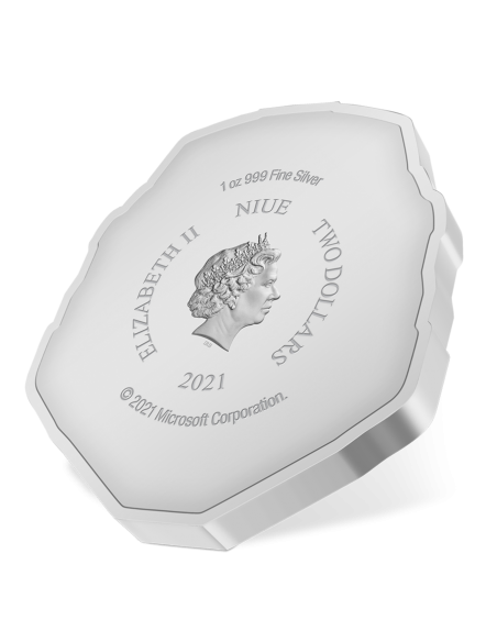 MASTER CHIEF HELMET - Halo 1 Oz Silver Coin 2$ Dollars Niue 2021 - Coins & More - Niue