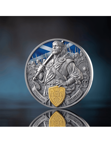 WILLIAM WALLACE Legends of Battlefield 2 Oz Silver Coin 2$ Samoa 2026 - Coins & More - Samoa