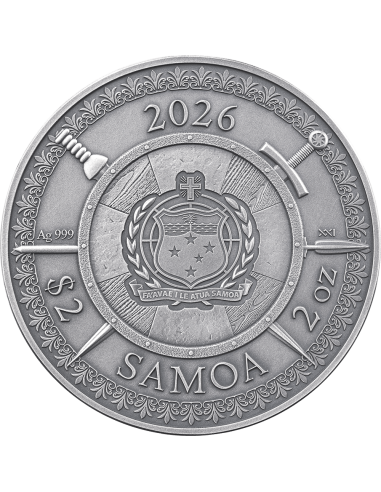 WILLIAM WALLACE Legends of Battlefield 2 Oz Silver Coin 2$ Samoa 2026 - Coins & More - Samoa
