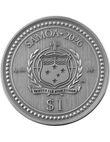 LEOPARD Born To Be Wild 1 Oz Silver Coin 1$ Samoa 2026 - Coins & More - Samoa