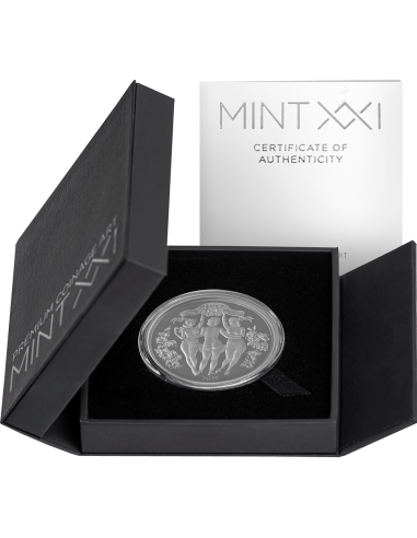 THREE GRACES Antique Edition Celestial Beauty 1 Oz Silver Coin 1000 Francs Cameroon 2025 - Coins & More - Kamerun