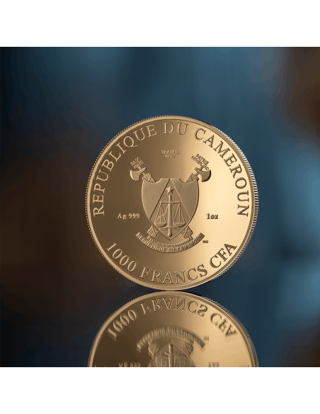 THREE GRACES Golden Edition Celestial Beauty 1 Oz Silver Coin 1000 Francs Cameroon 2025 - Coins & More - Kamerun