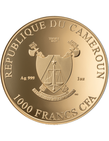 THREE GRACES Golden Edition Celestial Beauty 1 Oz Silver Coin 1000 Francs Cameroon 2025 - Coins & More - Kamerun