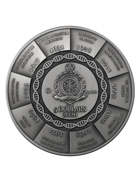100 Years of Science 2 Oz Silver Coin 5$ Niue 2026 - Coins & More - Niue