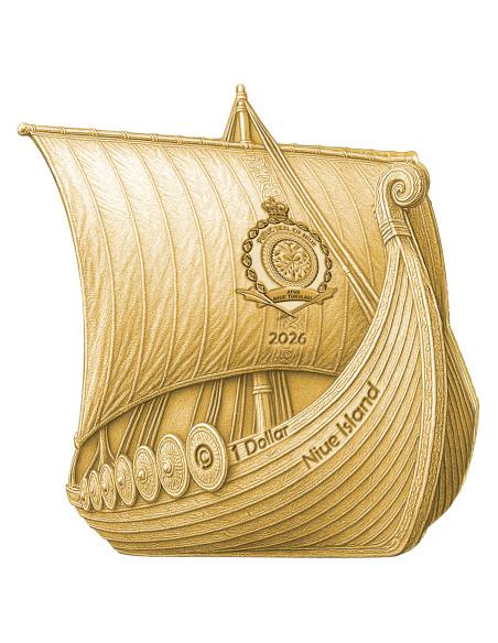 RAGNAR LOTHBROK Sail with the Vikings 1 Oz Silver Coin 1$ Niue 2026 - Coins & More - Niue