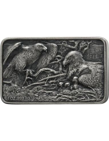 EAGLE FAMILY Trésors Familles Animales 1 Oz Silver Coin 1000 Francs Benin 2026 - Coins & More - Afrika