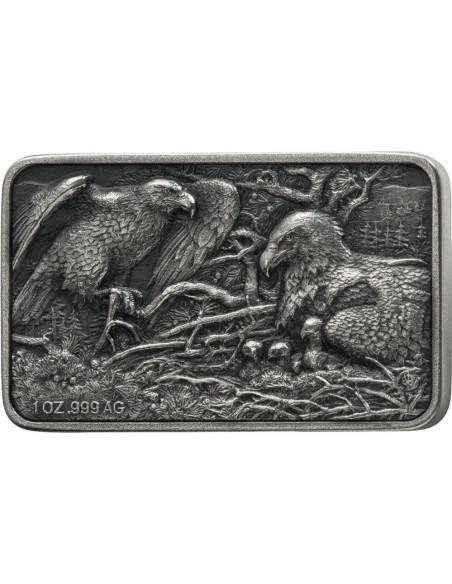 EAGLE FAMILY Trésors Familles Animales 1 Oz Silver Coin 1000 Francs Benin 2026 - Coins & More - Afrika