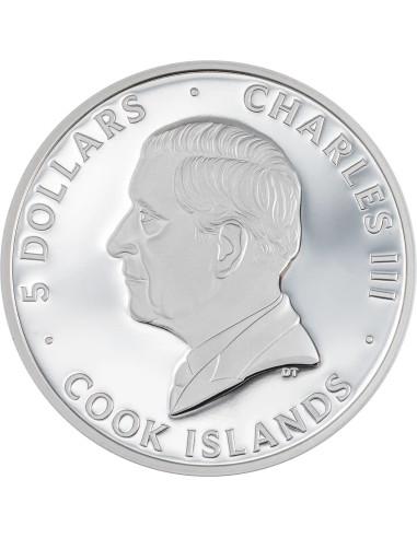 FLAMINGO Line Art 1 Oz Silver Coin 5$ Cook Islands 2026 - Coins & More - Islas Cook