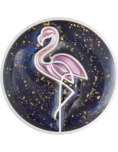 FLAMINGO Line Art 1 Oz Silver Coin 5$ Cook Islands 2026 - Coins & More - Islas Cook