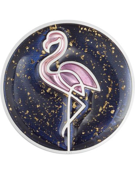 FLAMINGO Line Art 1 Oz Silver Coin 5$ Cook Islands 2026 - Coins & More - Islas Cook