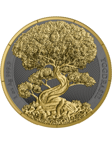 YGGDRASIL GOLDENLEAF Mythical Forest 1 Oz Silver BU 5 Mark Germania 2025 - Coins & More - Europe