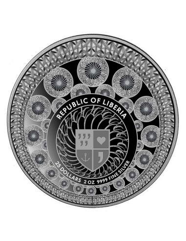 QUEEN OF CREATIVITY 2 Oz Colorized Proof Silver Coin 25$ Liberia 2026 - Coins & More - Liberia