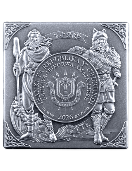 NORSE GODS 1Kg Kilo Silver Cube Coin 500 Francs Burundi 2026 - Coins & More - Burundi