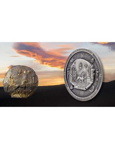 BACTRIAN CYBELE DISK Antiqued Archeology Symbolism 3 Oz Silver Coin 20$ Cook Island 2021 - Coins & More - Îles Cook
