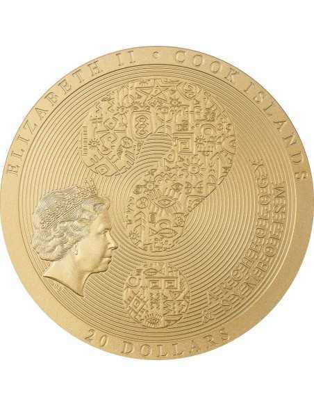 BACTRIAN CYBELE DISK Gilded Archeology Symbolism 3 Oz Silver Coin 20$ Cook Island 2021 - Coins & More - Cook Islands