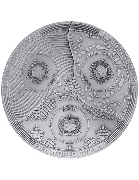 FIFA WORLD CUP 26 HOST COUNTRY Puzzle 3 Oz Silver Coin 5$ Samoa 2026 - Coins & More - Samoa