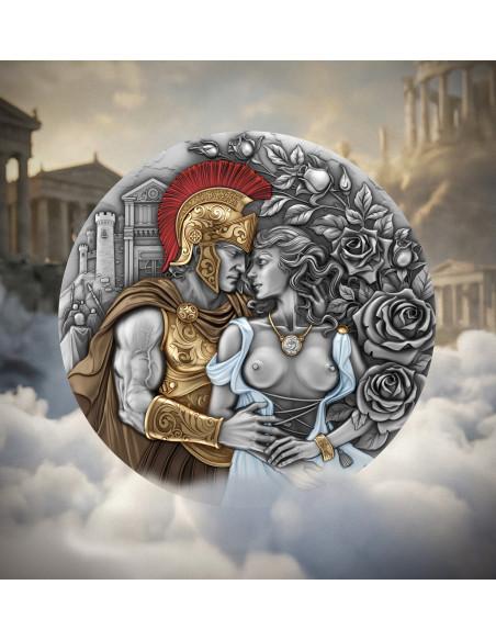 ARES & APHRODITE The Power of Love 2 Oz Silver Coin 2000 Francs Cameroon 2026 - Coins & More - Camerun