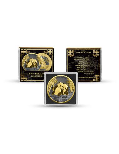 CHINA PANDA Golden Ring 30g Silver Coin 10 Yuan China 2026 - Coins & More - Chine