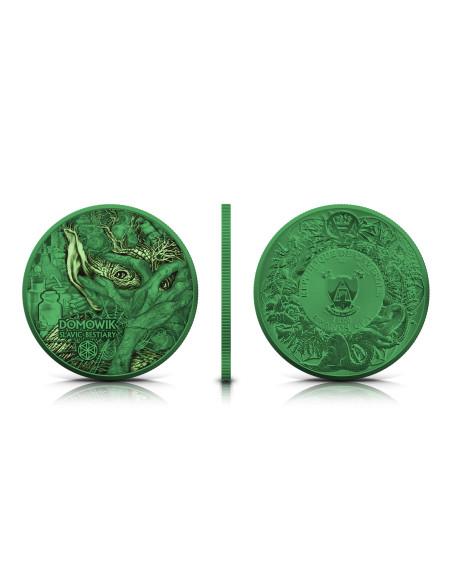 GREEN DOMOWIK Slavic Bestiary 2 Oz Silver Coin 1000 Francs Cameroon - Coins & More - Cameroun